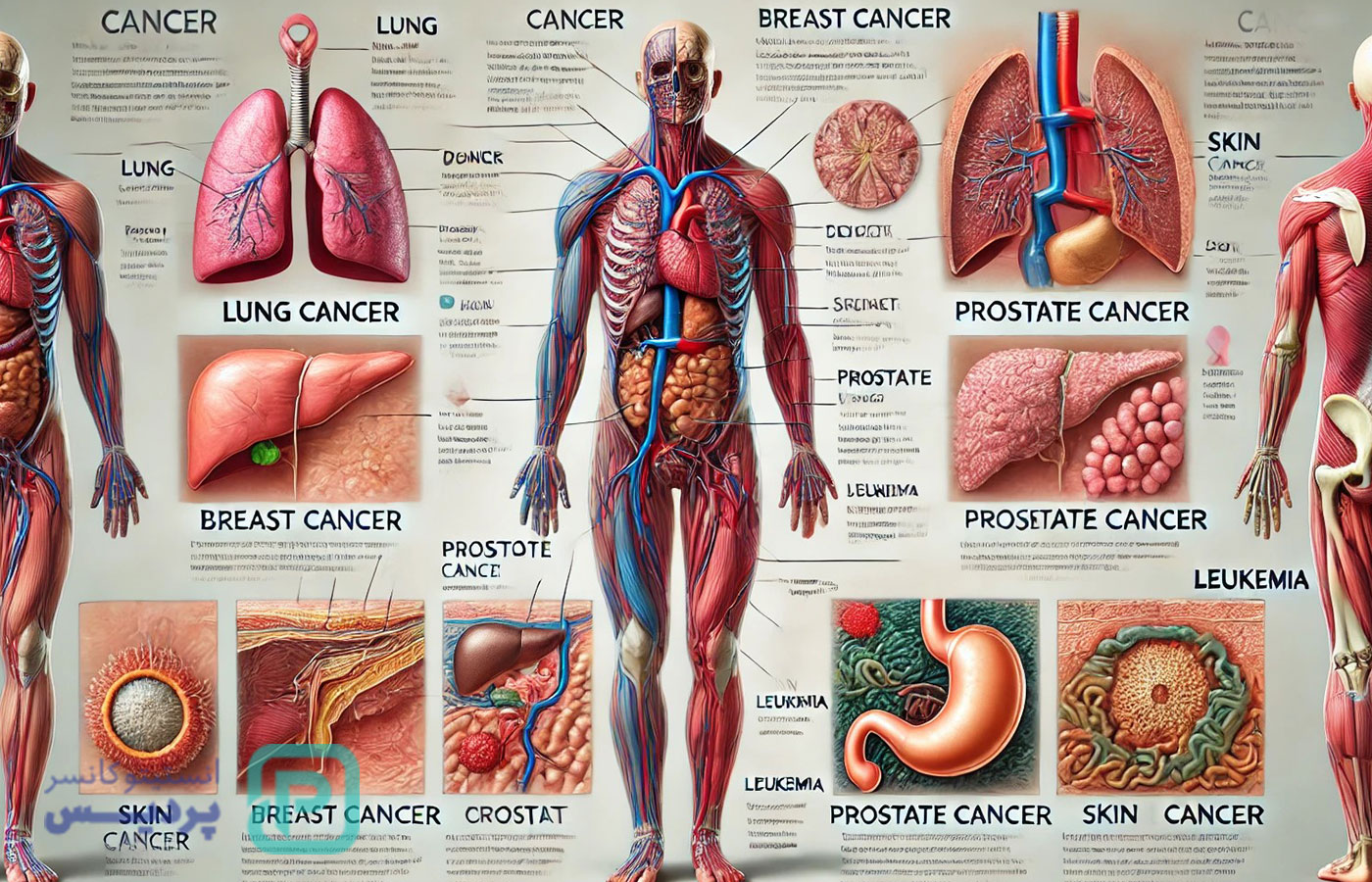 انواع سرطان: آشنایی با علائم، روشهای تشخیص و درمان 2 انواع سرطان: آشنایی با علائم، روشهای تشخیص و درمان - 1