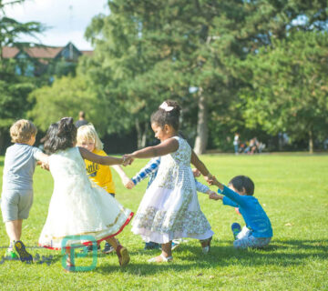 Healthy active children playing outdoors 1